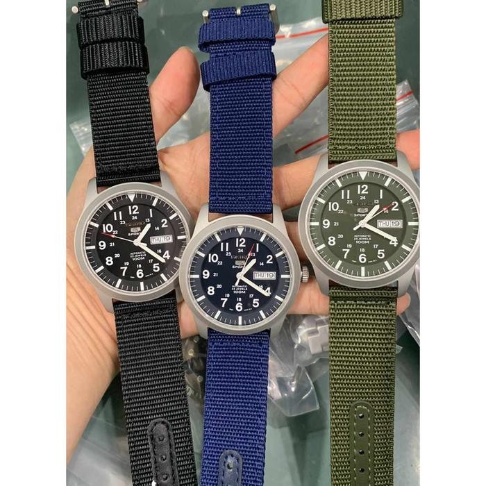Jam Tangan Seiko 5 Military Automatic Sports Canvas Strap Promo 