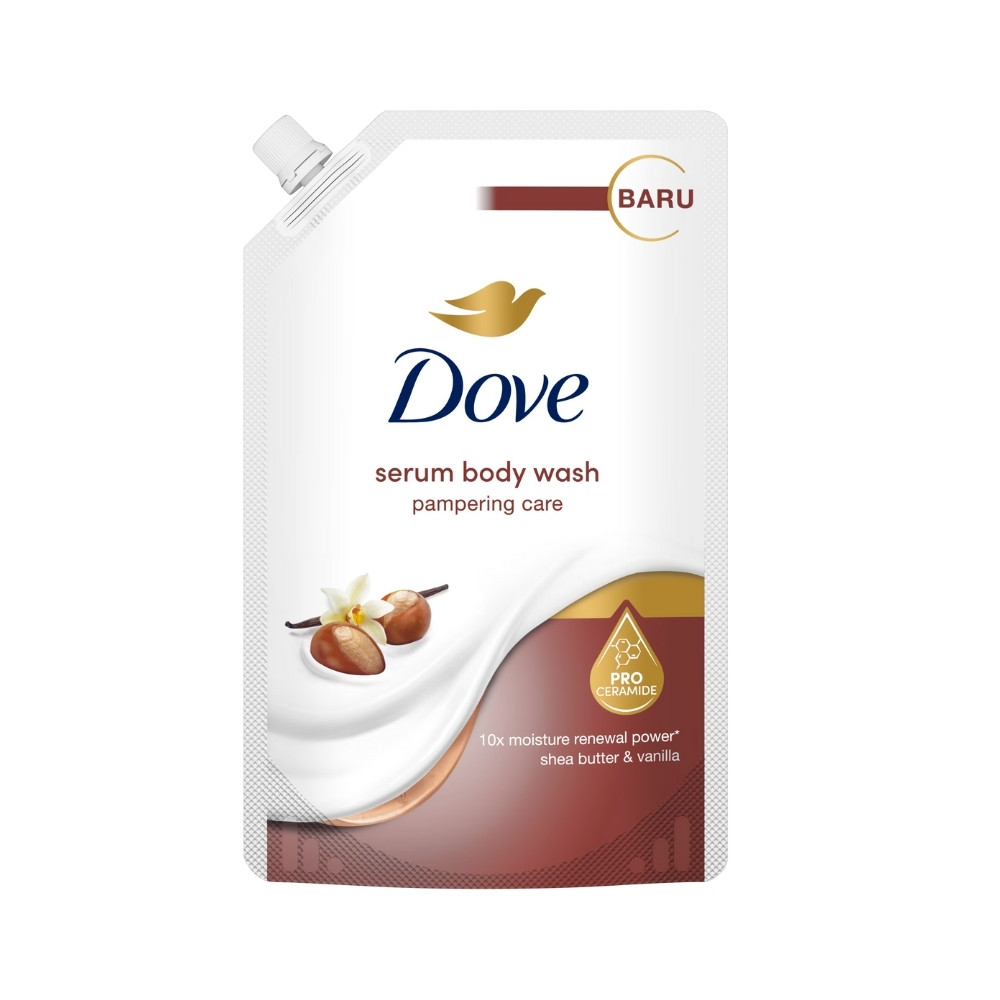 Dove Serum Bodywash Pampering Care Pouch 800Ml