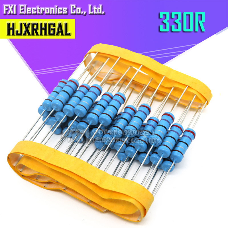 IMPORT 20pcs 2W 330 ohm 2W 330R Metal film resistor 2W resistance