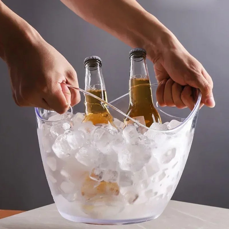 Popular Transparent Ice Bucket - Beer & Wine Cooler Bar Ice Container for Champagne Cans Wine and Be