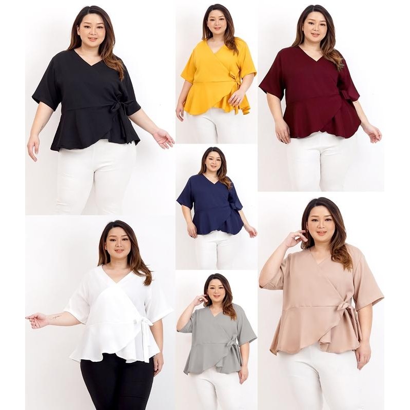 ug5s- Blouse Wanita Jumbo Big Size Fashion Korea Style 628 Xxl Xxxl Baju Hamil Cewek Gemuk