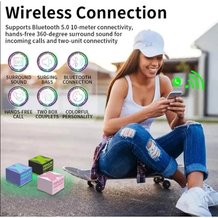 COD & Pengiriman LokalX1 Speaker Portabel Bluetooth 5.0 Stereo Surround Mini Speaker Meja Desktop