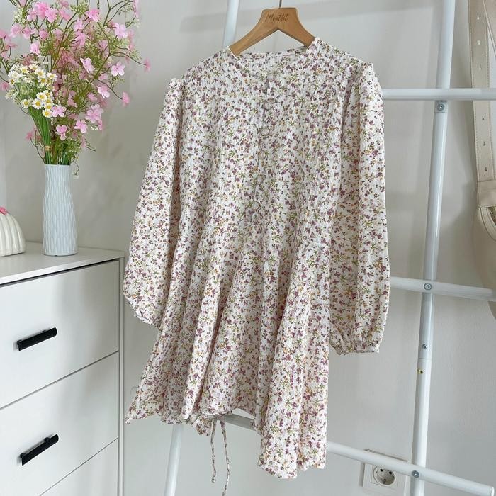 HANA BLOUSE Long hana blouse motif lucuu floral blouse