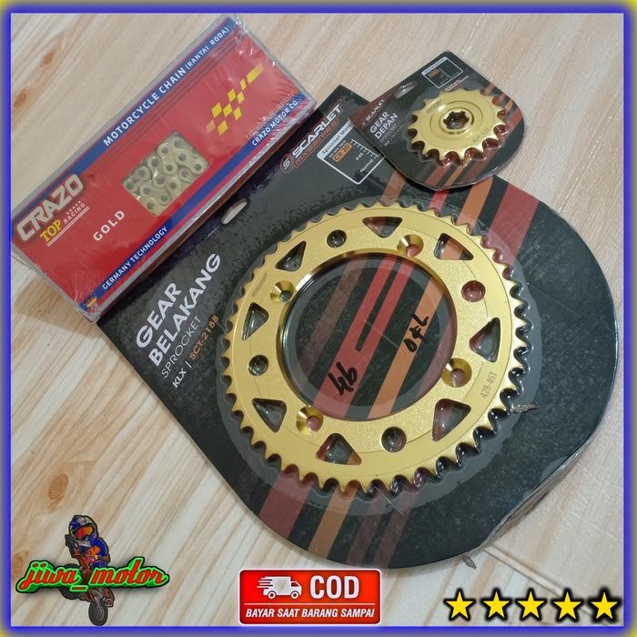 Gear Set Klx 150 Scarlet 1 Paket