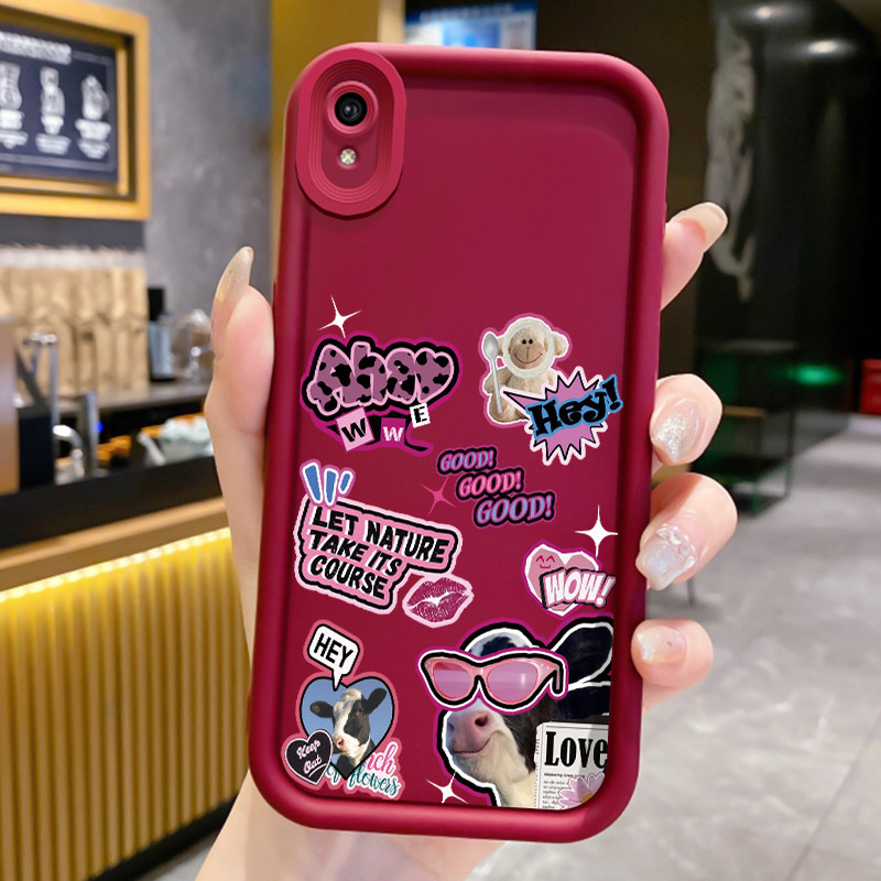 Casing Hp untuk VIVO Y91C Y90 Y1s Case Casing HP Softcase ponsel silikon Kasing lembut anti jatuh Sa