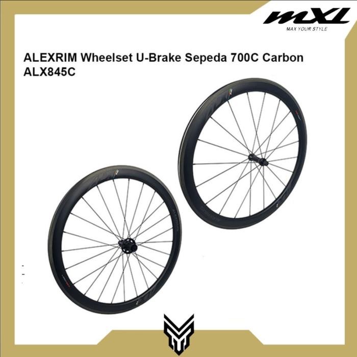 Mxl Alexrim Wheelset Alx845C Velg Set Sepeda Road Bike Carbon U-Brake 700C