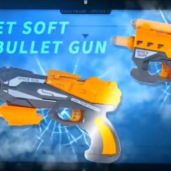 STOK TERBATAS  MAINAN ANAK PISTOL NERF SOFT BULLET GUN & PAPAN TARGET OTOMATIS 999-3 TERJANGKAU