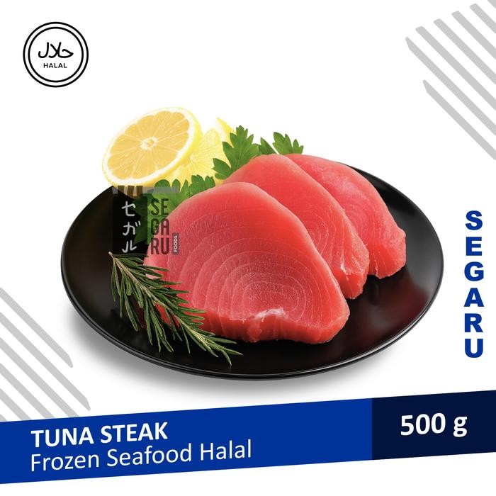 Instanbisa- Ikan Tuna Fillet Steak Premium Grade A Tuna Sushi Grade 500 Gram