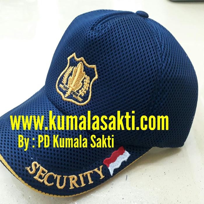 e73c- Topi Security Jaring-Topi Pdl Logo-Topi Jaring Satpam-Topi Satpam-Tas
