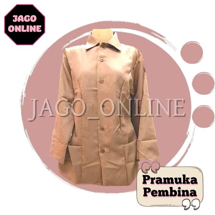 TERMURAH Baju Kemeja Seragam Pramuka Wanita SMA Pembina Putri Coklat Panjang Blazer READY STOCK