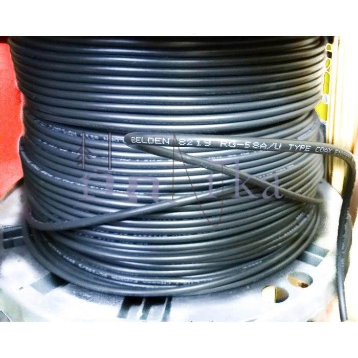 JK Belden 8219 USA Kabel Koaksial RG-58 Coaxial RG58 Full Tembaga Serabut