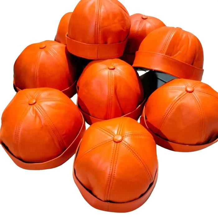 ORIGINAL Topi Peci Kopiah Bulat miki hat Peci uas bahan kulit asli Garut warna Dewasa Muslim Songkok