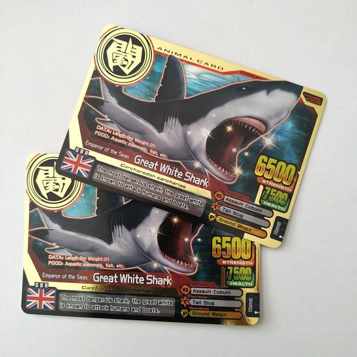 j225- Kartu Animal Kaiser 6 Gold Great White Shark Rare