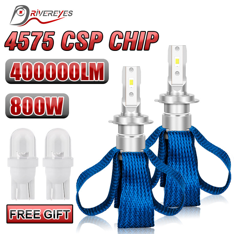 Fanless H7 LED Headlight Bulb Canbus Mini H4 LED Car Lights H1 H8 H9