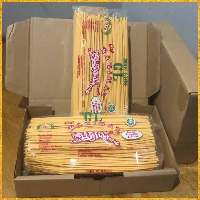 Mie Lidi Mentah GL Cap Harimau 1 Kg Mie Lidi Enak Medan Mie Gomak
