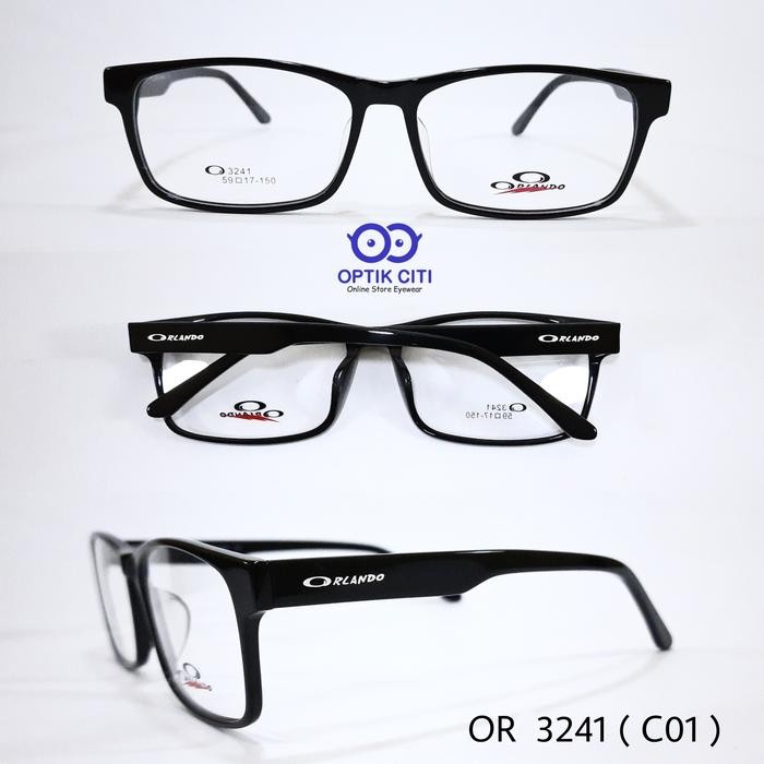 Promo Frame Kacamata Pria Kotak Size Super Besar Orlando Original Ada Pegas