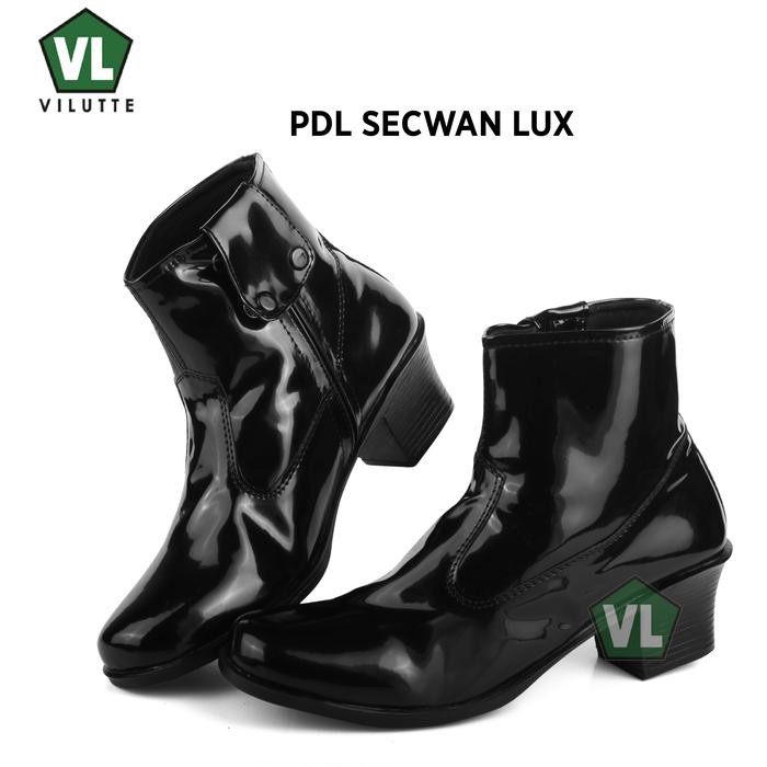 [Exclusive] Sepatu Pdh Pdl Polwan Secwan - Sepatu Boots Satpam Wanita