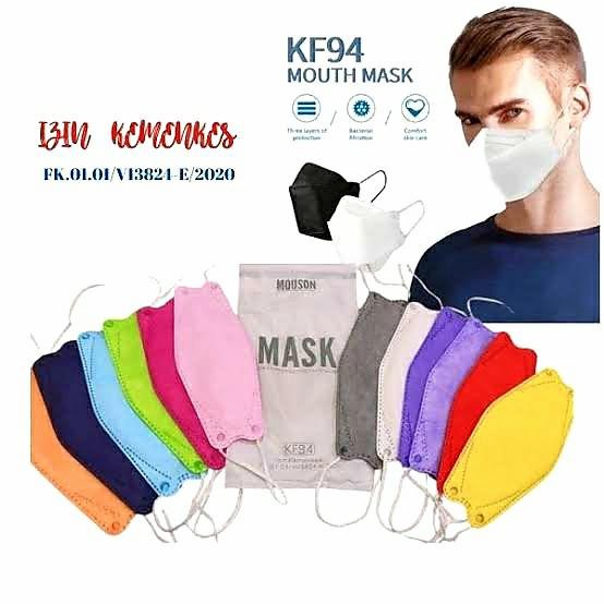 KJB Masker MOUSON KF94 4 ply Murah ijin Kemenkes Masker Medis Grosir Warna