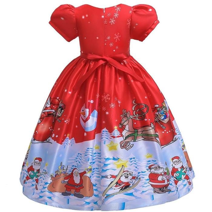 New Dress Christmas Merah Natalan Anak Remaja Perempuan Impor / Gaun Berkualitas