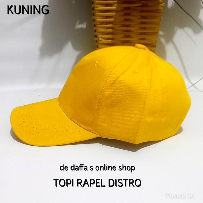 aayk- Topi Baseball Dewasa Polos Warna Kuning Pria Wanita Casual Sport Outdoor Abu