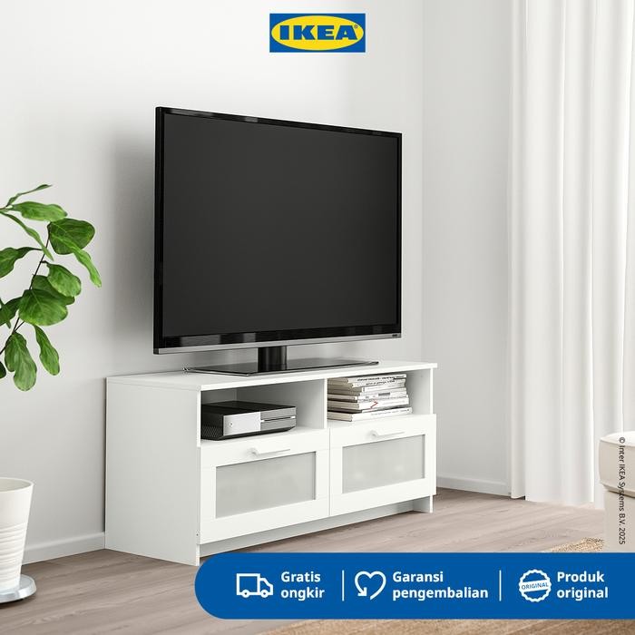 IKEA BRIMNES Meja TV Dengan Penyimpanan Putih 120x41x53 cm Furniture