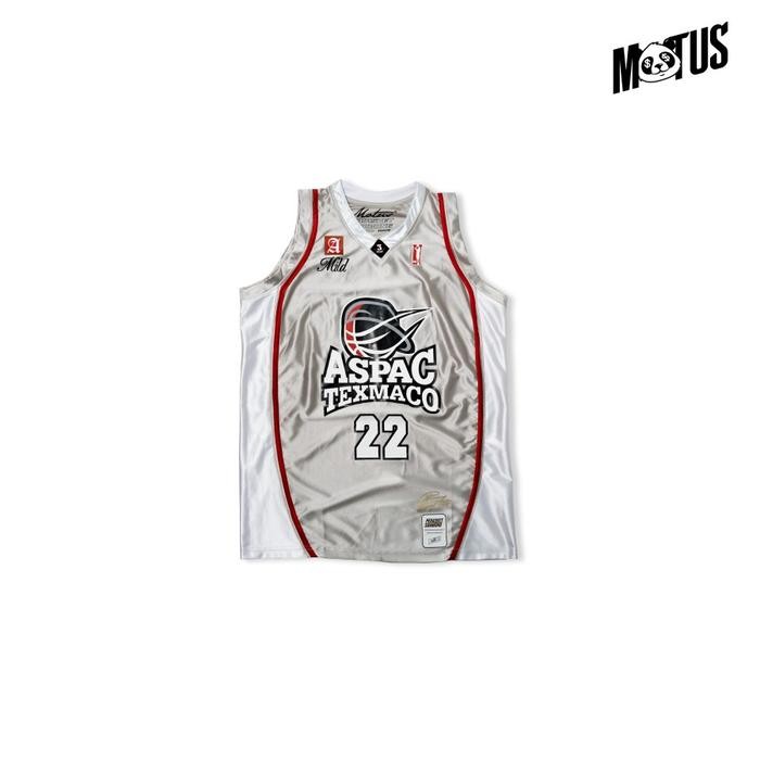 REPLIKA ASPAC JERSEY SILVER #22 DENNY SUMARGO - PEBASKET SOMBONG