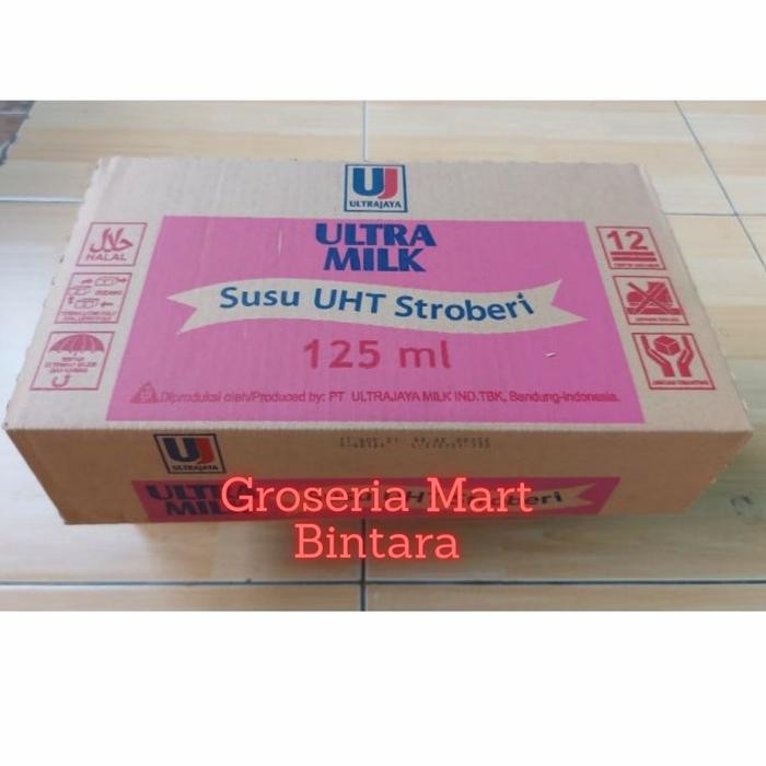 Eat77- *Bintara* Susu Ultra Uht Stroberi 125Ml X 20 (1/2 Dus) - Bekasi