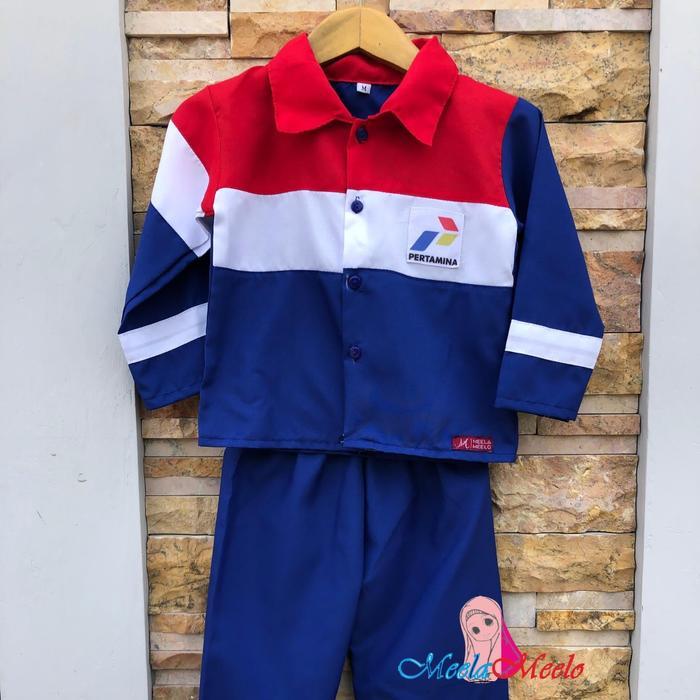 BIG SALE Kostum pertamina anak baju carnaval pertamina seragam pegawai pertamina Fashion