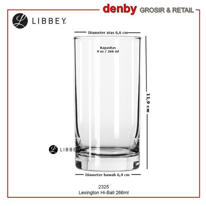 DENBY HOME Libbey Gelas 2325 Glass Lexington Hi Ball 266ml
