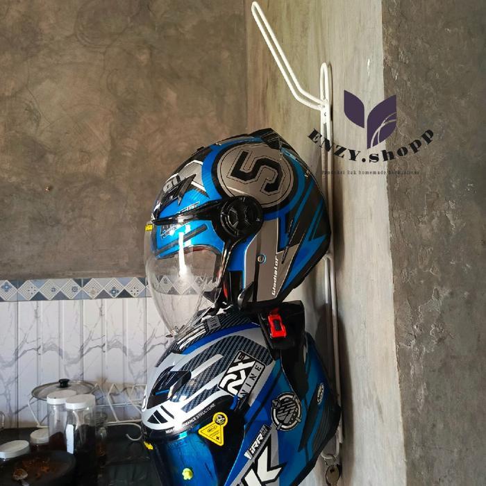 MURAH Rak helm dinding besi rak gantungan helm unik Besi