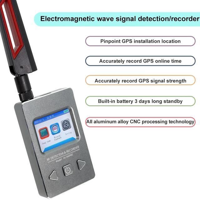 Professional GPS Tracker Finder Anti Spy Hidden Camera Mini Camera Bug Finder Lens GSM Wiretap Sound