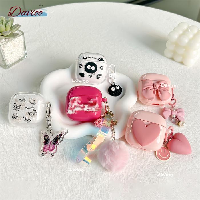 Casing TWS FOR Baseus E3 Bowie&Encok Pelindung Earphone FOR Baseus TWS E3 Bowie&Encok Motif Lovely