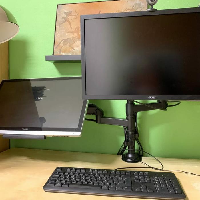 (PROMO) BRACKET MONITOR BRACKET DUAL MONITOR BRACKET MONITOR 2 LED DISPLAY 27"