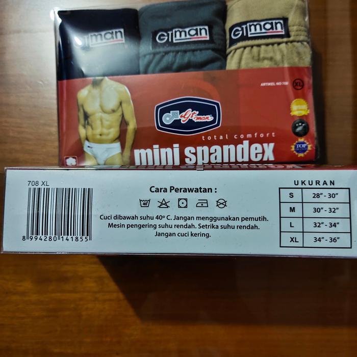 Official Celana Dalam Gt Man 708 / Cd Gt Man Mini Spandex / Cd Gt Man 708 Katun Pria Sport Dewasa