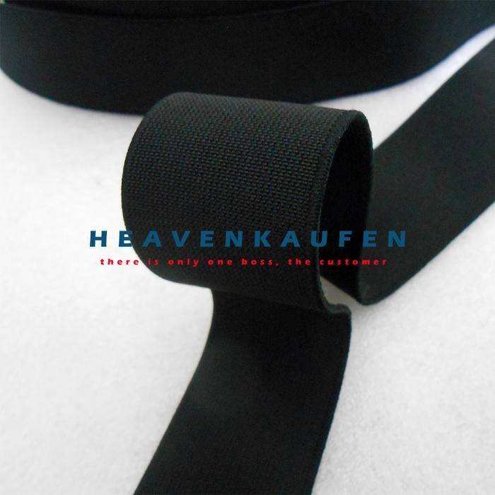 Karet Elastis Elastic Lebar 3,75 cm Atau 1,5 inch Super Tebal Warna Hitam Kualitas Bagus Harga Per
