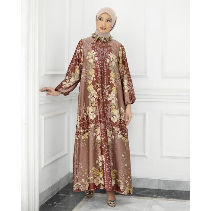 Geulis.id TARISHA DRESS / DRESS WANITA / SARIMBIT KELUARGA (4 warna) - TERRACOTTA, XS
