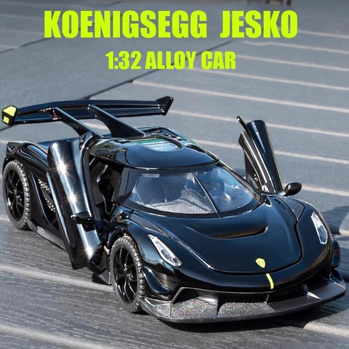 Diecast Miniatur Koenigsegg Jesko Sport Car Mainan Koleksi Skala 1:32 Terbaru 