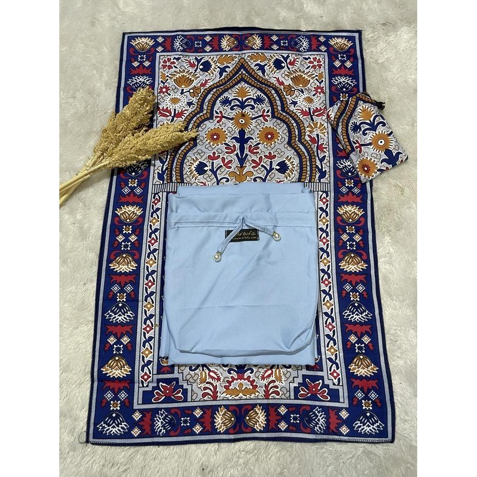Arbifa Full Set Mukena + Sajadah Kepala Jamila Dewasa Travel Series Katun Polos Renda Arbifa mukena