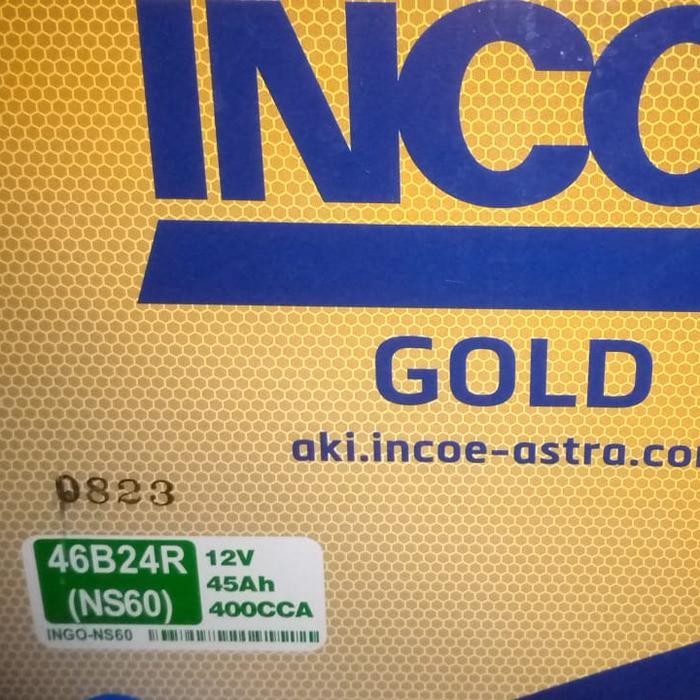 Aki Basah Mobil Gs Incoe Gold 46B24R Ns60 12V 45 Ampere Katana