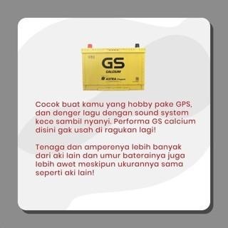 GS CALCIUM ASTRA AKI KERING MOBIL NS60 / 65B24R - 55AH
