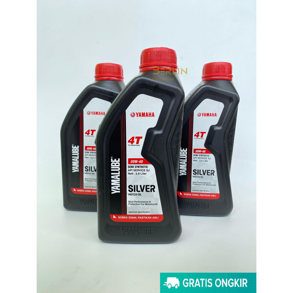 (HARGA 3PCS) - OLI YAMALUBE SILVER 20W-40 800ML KHUSUS MOTOR BEBEK/GIGI YAMAHA UNIVERSAL ORI