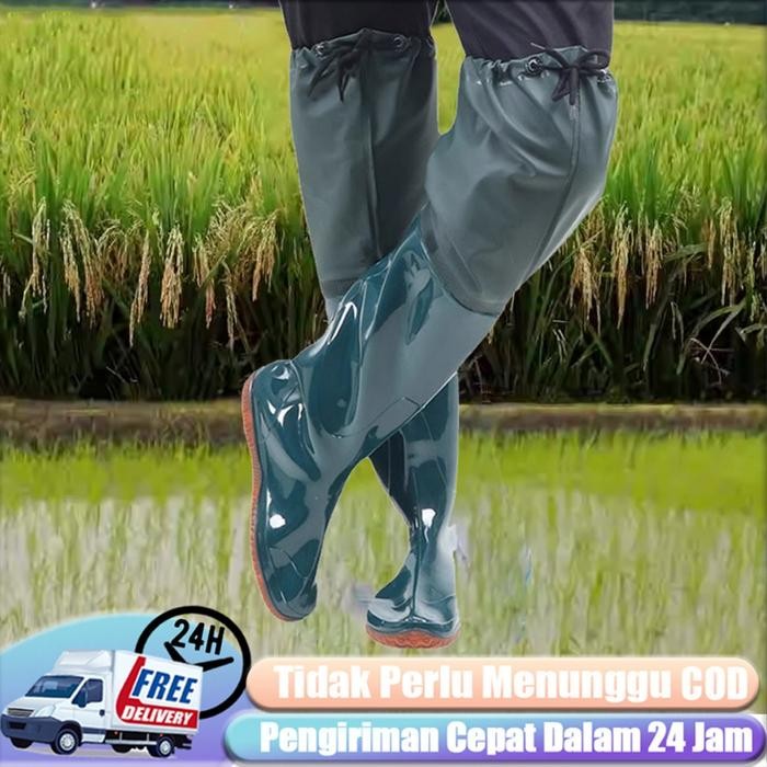 Adorableprojects- Sepatu Boot Petani Sawah Panjang Sepatu Boots Boot But Karet Pria Pertanian Tani