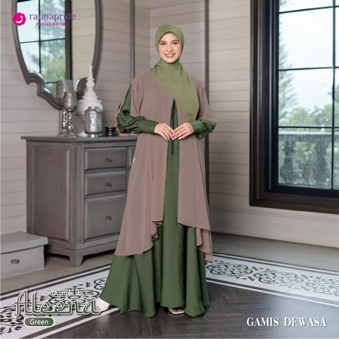 ASLI Rauna Pride - Baju Keluarga Rauna - Sarimbit Ana - Green - Rauna Collection - Set Gamis Koko