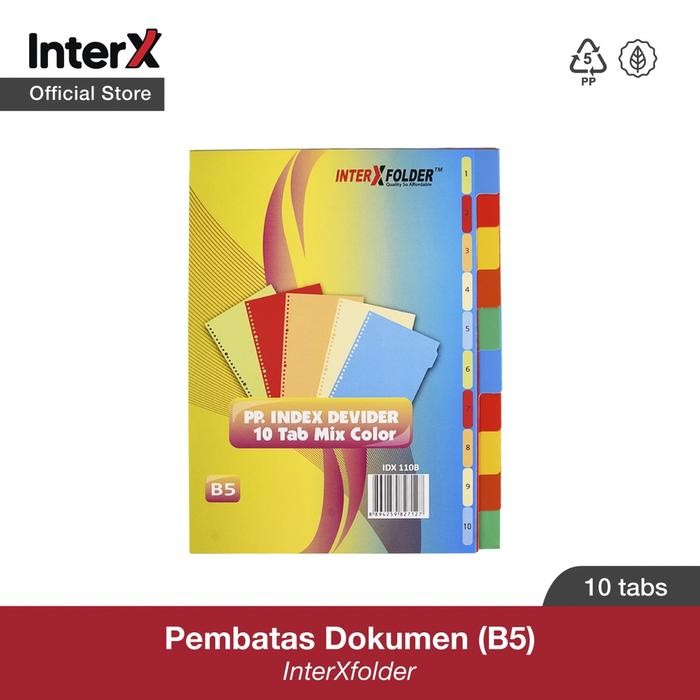 

Index Divider B5 10 Tab Inter X / Pembatas Binder Ordner