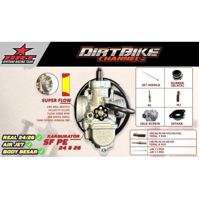 Karbu Brt 24 26 Karburator Brt Sf Pe 24 26Mm Universal Bebek Matic
