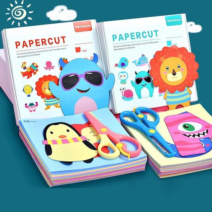 

Pilihan- Furonangel Origami Papercut 100Lembar Mainan Belajar Menggunting