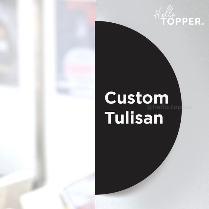 

Custom Tulisan Sign Board Akrilik Half Round Papan Tanda Acrylic Sign
