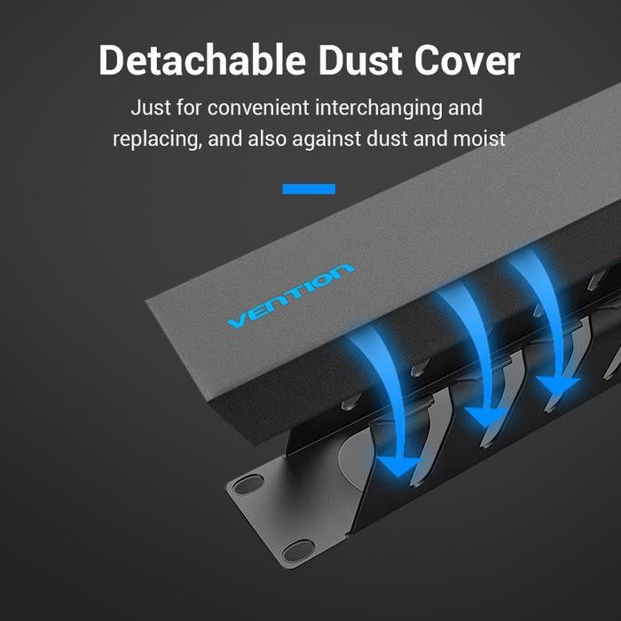 

Vention Kabel Manager 1U untuk Rack Server Cable Manager