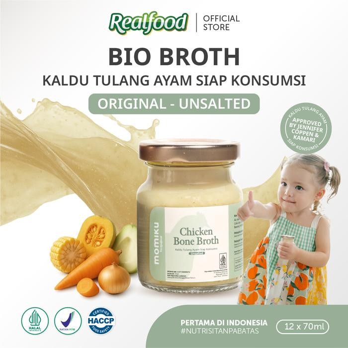 

Realfood Momiku Bio Broth I Chicken Bone Broth Unsalted I BB & Growth Booster
