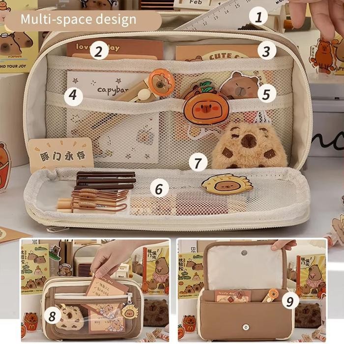 

CAPYBARA TEMPAT ALAT TULIS KOTAK PENSIL /AESTHETIC TAS PENATEMPAT PENCIL TAS PENSIL KAPASITAS